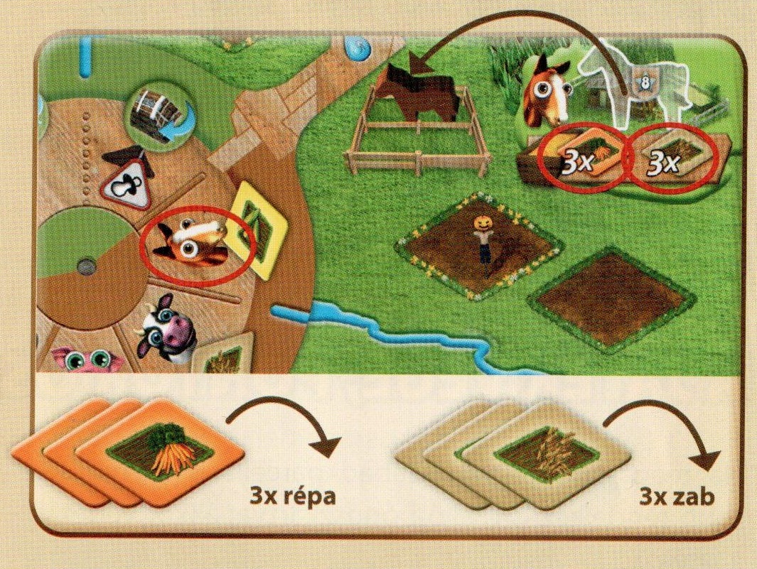 Etetés a farmerama társasjátékban Etetés a farmerama társasjátékban