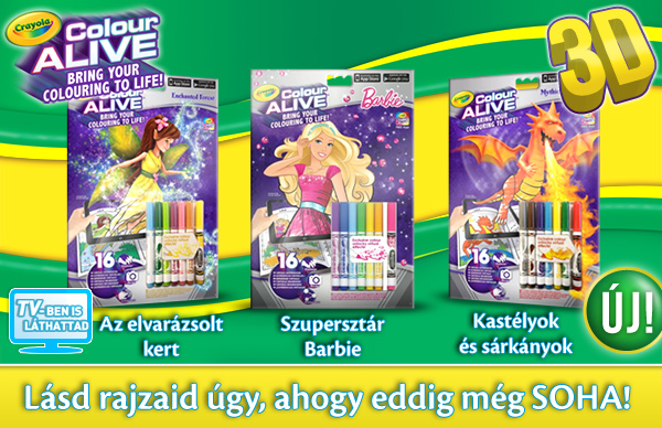 Color Alive interaktív kifestő füzetek filctollal color alive 5